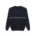 Ανδρικό πλεκτό βαμβακερό ένδυμα-βαφή Stonewash Crewneck πουλόβερ